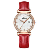 Relógio Feminino Chenxi 313 – Slim Crystal Elegance Calendar
