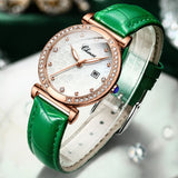 Relógio Feminino Chenxi 313 – Slim Crystal Elegance Calendar