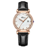 Relógio Feminino Chenxi 313 – Slim Crystal Elegance Calendar