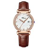 Relógio Feminino Chenxi 313 – Slim Crystal Elegance Calendar