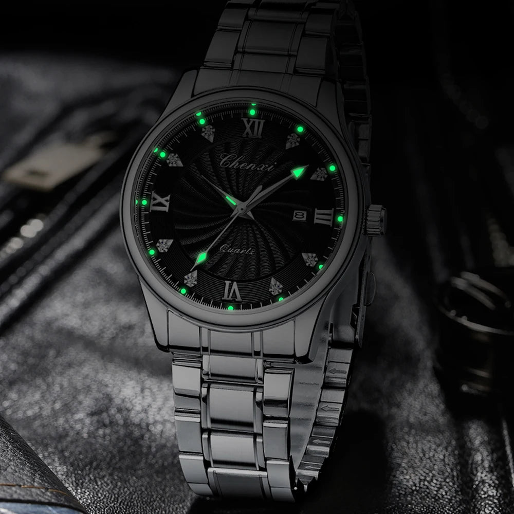 Relógio Masculino Chenxi 012 – Radiant Sunburst Quartz
