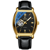 Relógio Masculino Chenxi 8815 – Tonneau Gold Automatic Open Heart