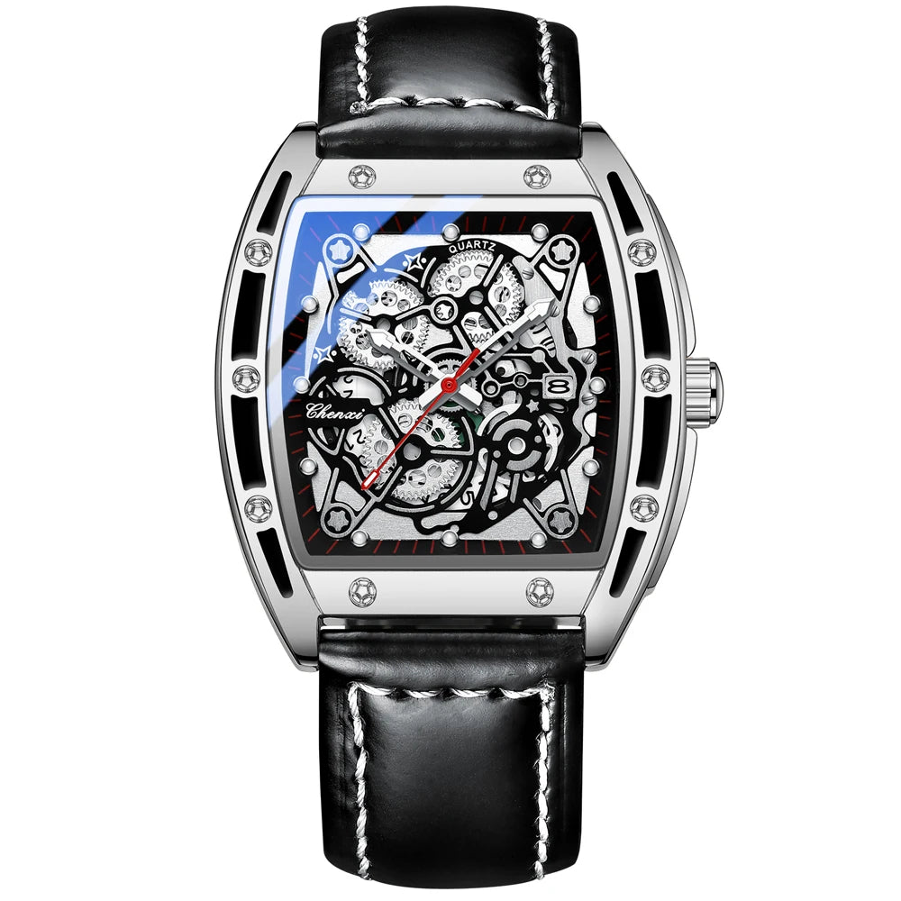 Relógio Masculino Chenxi 8265 – Skeleton Tonneau