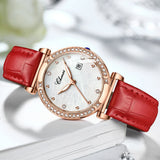 Relógio Feminino Chenxi 313 – Slim Crystal Elegance Calendar