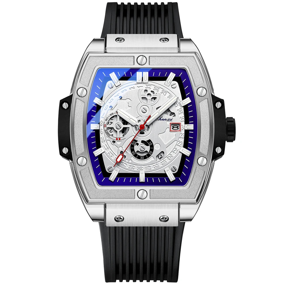 Relógio Masculino Chenxi 8251 – Skeleton Tonneau