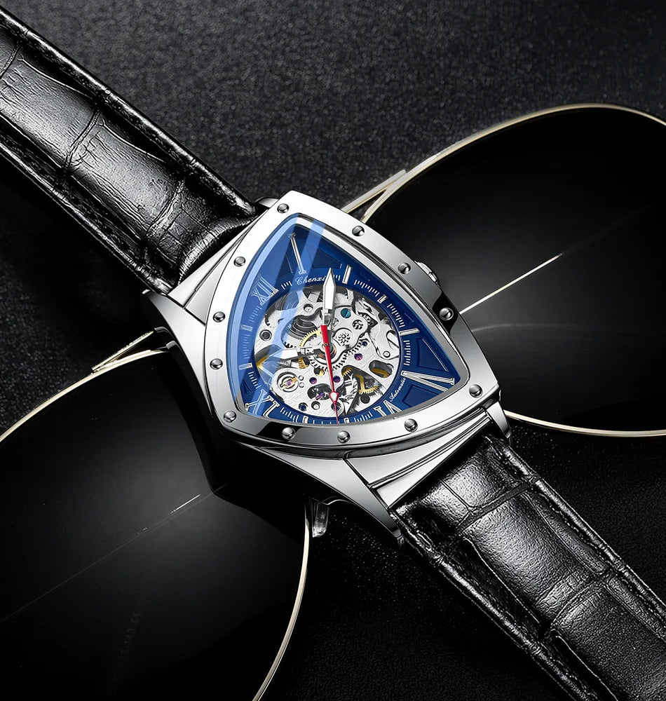 Relógio Masculino Chenxi 8853 – Triangular Skeleton Automatic