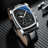 Relógio Masculino Chenxi 909 – Square Chronograph Leather