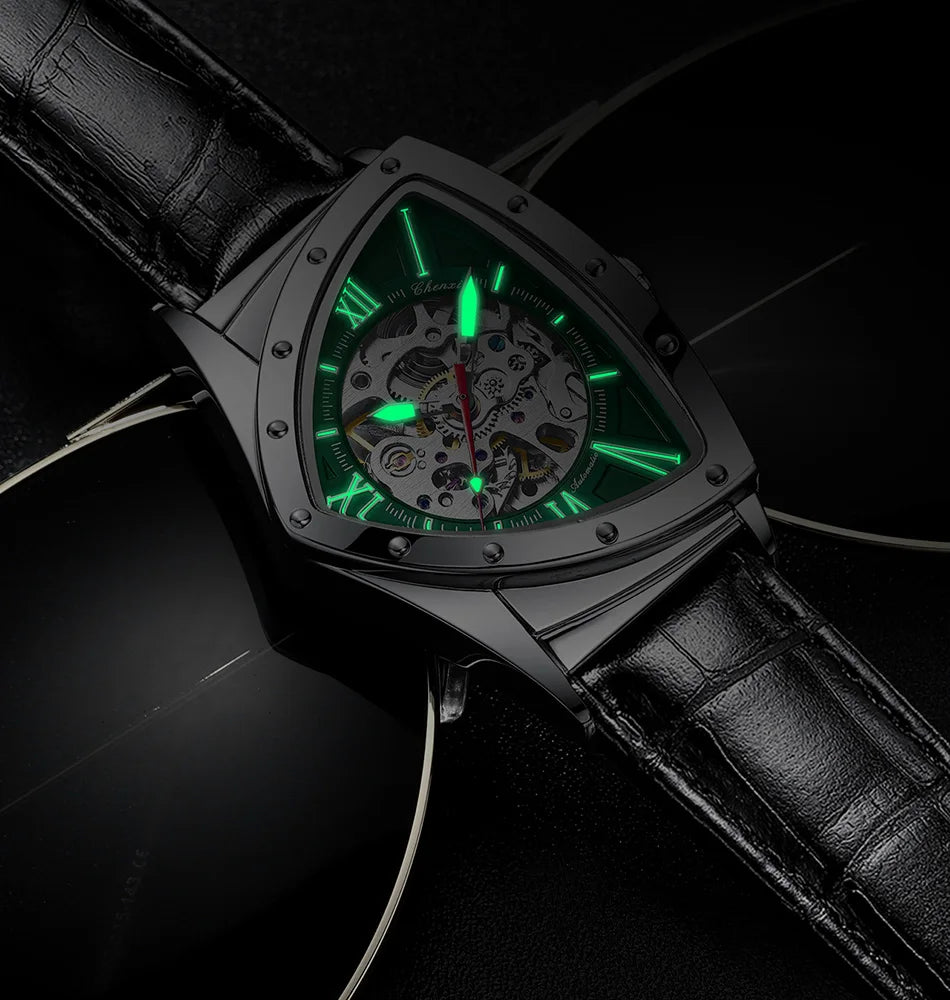 Relógio Masculino Chenxi 8853 – Triangular Skeleton Automatic