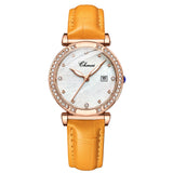 Relógio Feminino Chenxi 313 – Slim Crystal Elegance Calendar