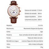 Relógio Masculino Chenxi 976 – Heritage Chrono Sun e moon