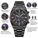 Relógio Masculino Chenxi 962 – PRX Chrono Sun e Moon