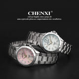 Relógio Feminino Chenxi 021 – Oyster Steel Pastel Edition