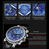 Relógio Masculino Chenxi 976 – Heritage Chrono Sun e moon