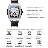 Relógio Masculino Chenxi 8251 – Skeleton Tonneau