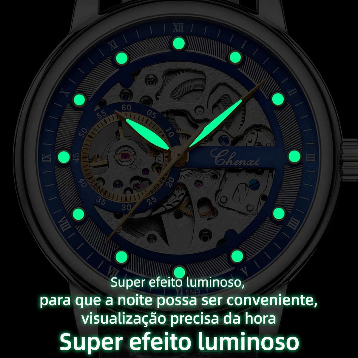 Relógio Masculino Chenxi 8843 – Skeleton Tourbillon Mechanical