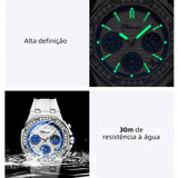 Relógio Feminino Chenxi 912 – Royal Oak Rhinestone Chrono