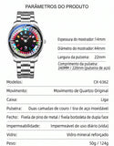 Relógio Masculino Chenxi 6362 – Casino Roulette Rainbow