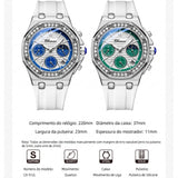 Relógio Feminino Chenxi 912 – Royal Oak Rhinestone Chrono