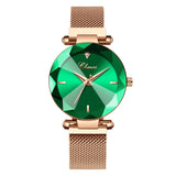 Relógio Feminino Chenxi 309 – Prism Cut Mesh Rose Gold