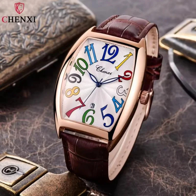 Relógio Chenxi 8217 — Vanguard Curve Leather