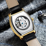 Relógio Masculino Chenxi 8815 – Tonneau Gold Automatic Open Heart