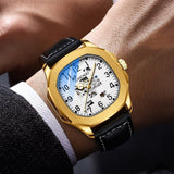 Relógio Masculino Chenxi 8813 – Nautilus Gold Open Heart