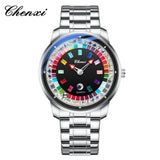 Relógio Masculino Chenxi 6362 – Casino Roulette Rainbow