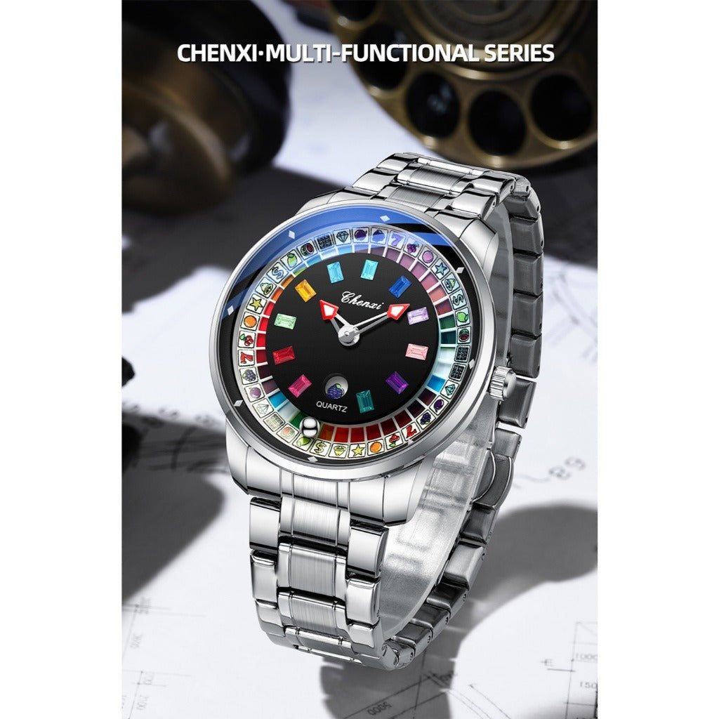 Relógio Chenxi 6362 – Casino Roulette Rainbow