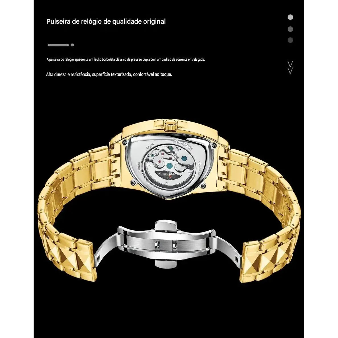 Relógio Masculino Chenxi 8853 – Triangular Skeleton Automatic