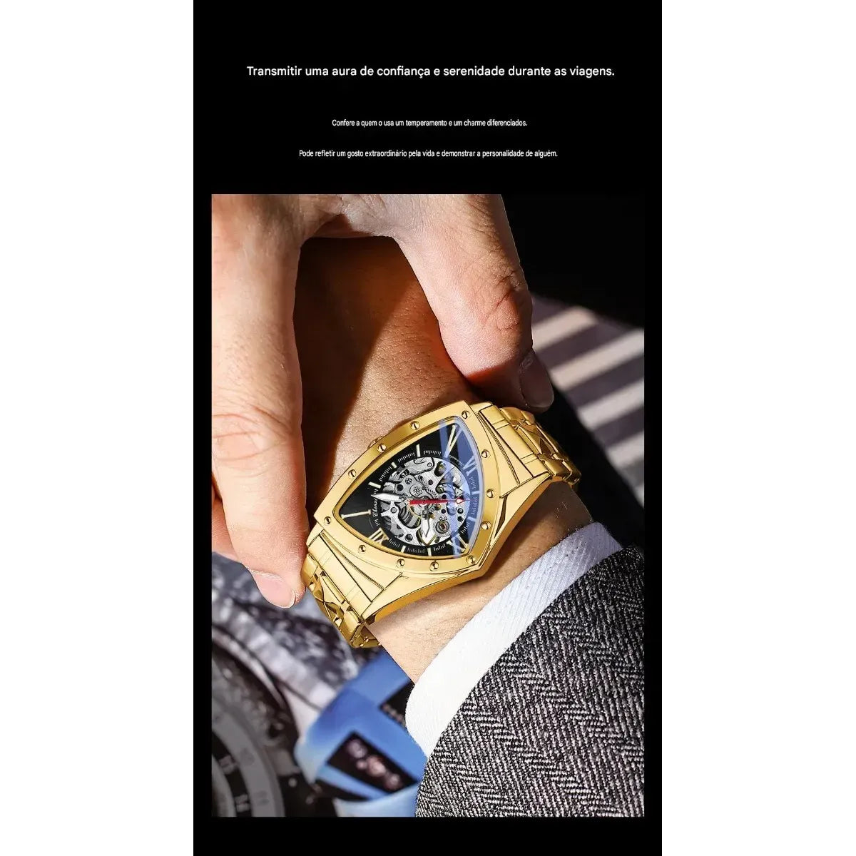 Relógio Masculino Chenxi 8853 – Triangular Skeleton Automatic