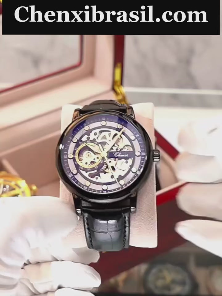 Relógio Masculino Chenxi 8843 – Skeleton Tourbillon Mechanical