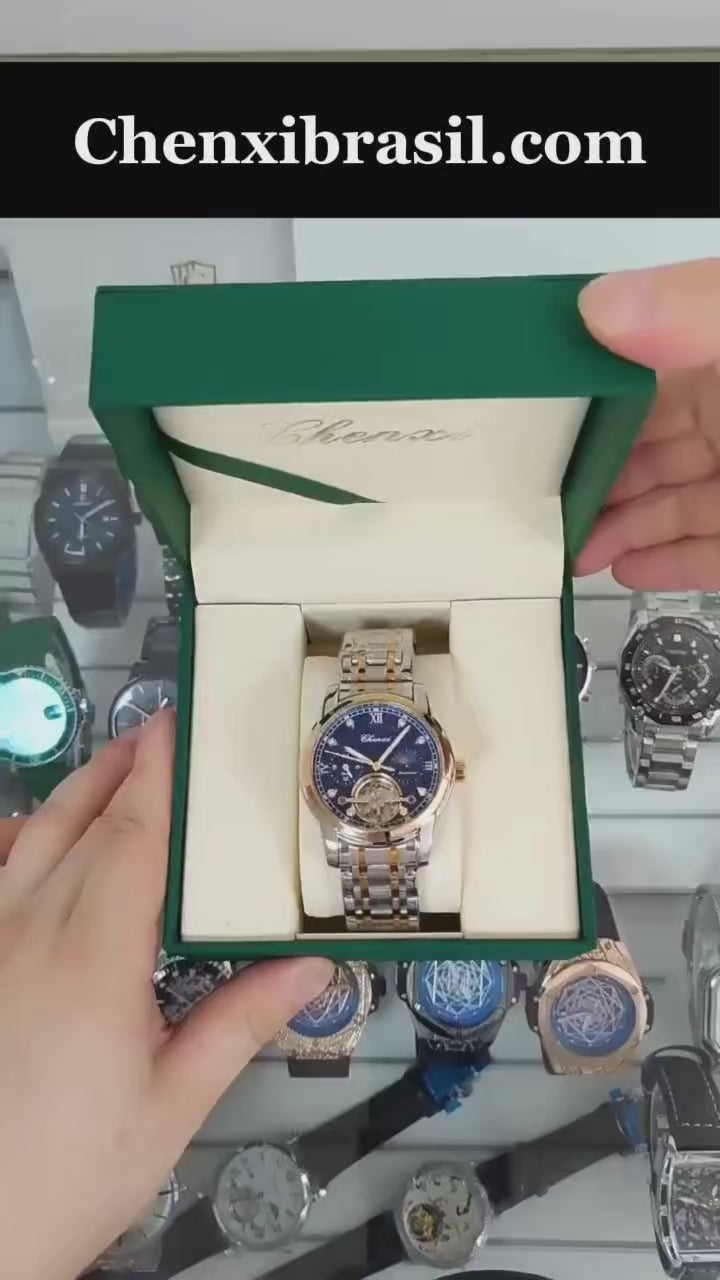 Relógio Masculino Chenxi 8870 – Skeleton Tourbillon Automatic