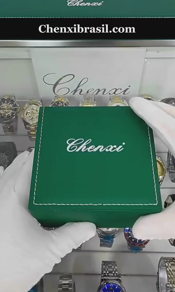Relógio Masculino Chenxi 8811 – Celestial Skeleton Sun & Moon